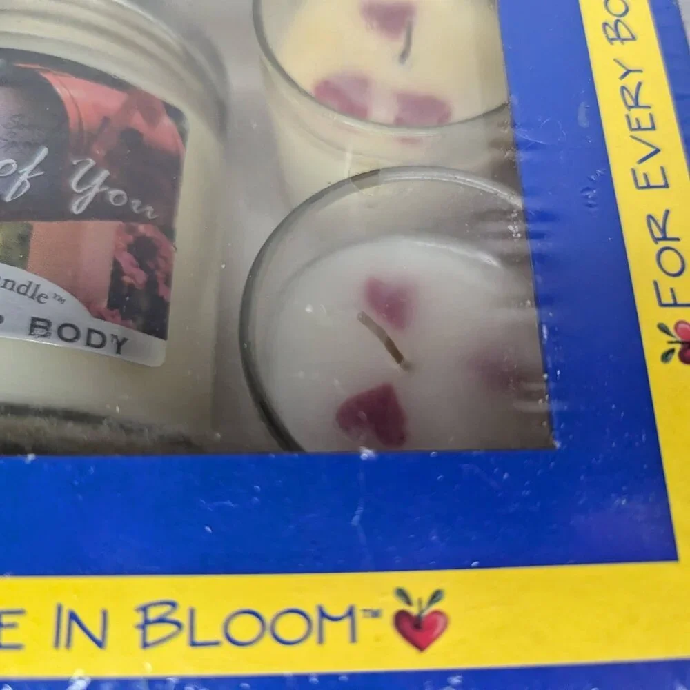 Love in Bloom Greeting Card Candle Set Thinking of You For Everybody NIB